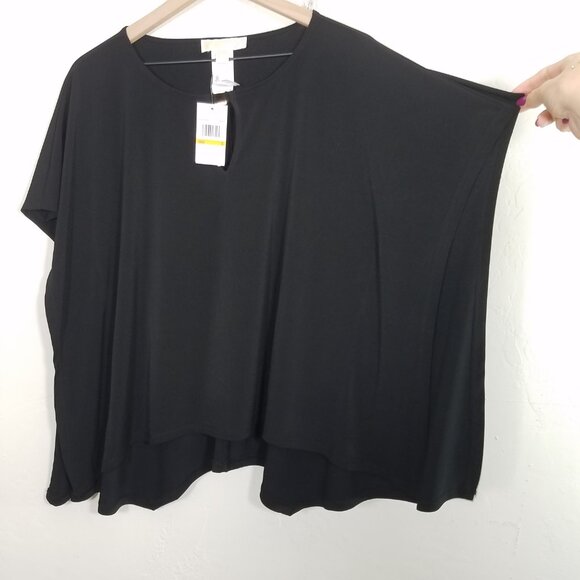 NWT MICHAEL Michael Kors Tunic Top Blouse Black Size S - Picture 2 of 5